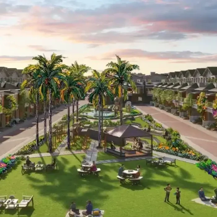 NVT Codename: A Life in Bloom Gallery Image Landscaped central green at NVT Codename: A Life in Bloom, artist impression